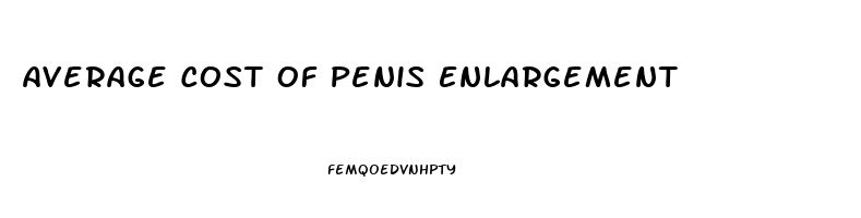 Average Cost Of Penis Enlargement