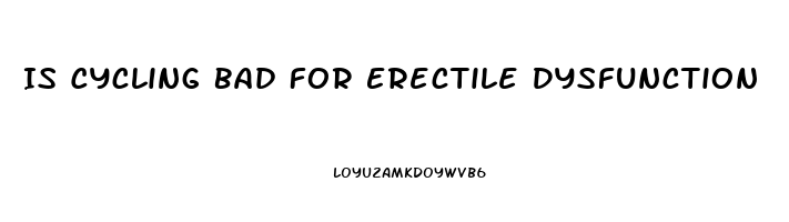 Is Cycling Bad For Erectile Dysfunction