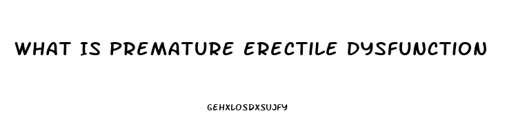 What Is Premature Erectile Dysfunction