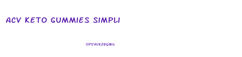 acv keto gummies simpli