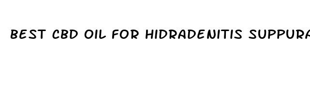 best cbd oil for hidradenitis suppurativa