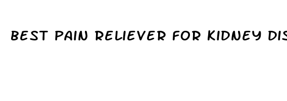 best pain reliever for kidney disease