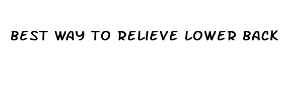 best way to relieve lower back pain during pregnancy