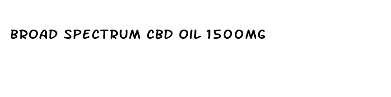 broad spectrum cbd oil 1500mg