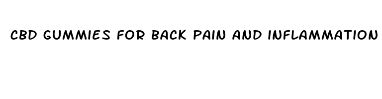 cbd gummies for back pain and inflammation