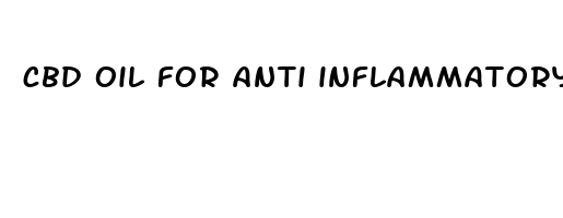 cbd oil for anti inflammatory