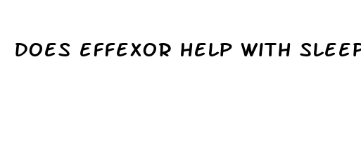 does effexor help with sleep