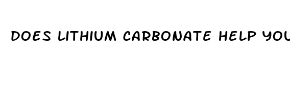 does lithium carbonate help you sleep