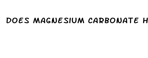 does magnesium carbonate help you sleep