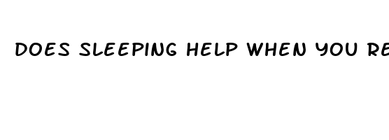 does sleeping help when you re sick