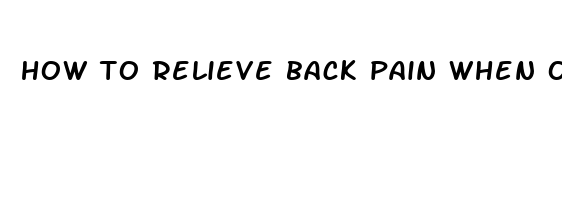 how to relieve back pain when on period