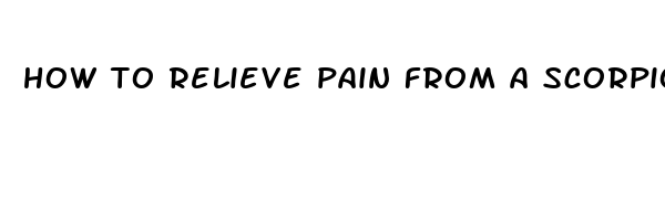 how to relieve pain from a scorpion sting