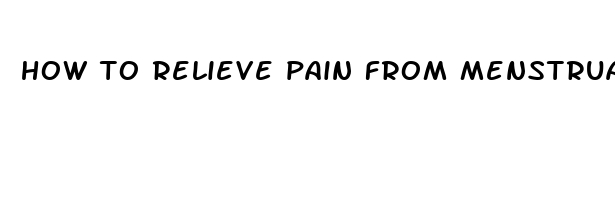 how to relieve pain from menstrual cramps