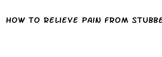 how to relieve pain from stubbed toe