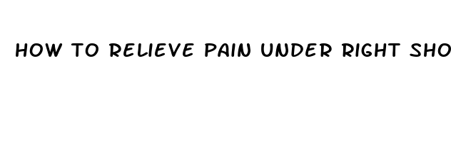 how to relieve pain under right shoulder blade