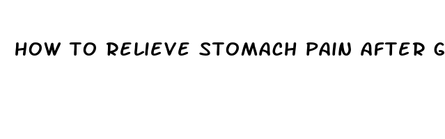 how to relieve stomach pain after gallbladder removal