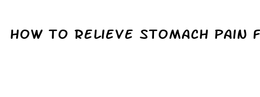 how to relieve stomach pain from aspirin