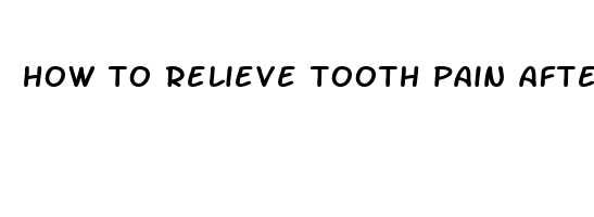 how to relieve tooth pain after crown