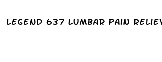 legend 637 lumbar pain reliever