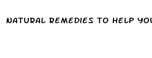 natural remedies to help you sleep at night