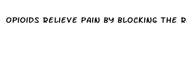 opioids relieve pain by blocking the release of