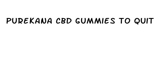 purekana cbd gummies to quit smoking