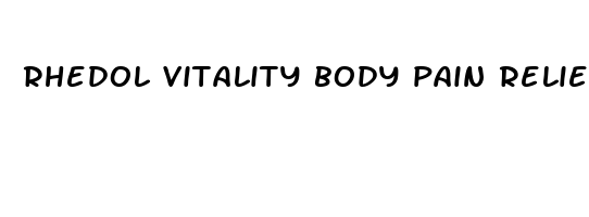 rhedol vitality body pain relieving oil