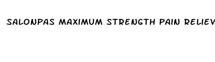 salonpas maximum strength pain relieving gel patch