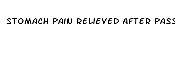 stomach pain relieved after passing gas