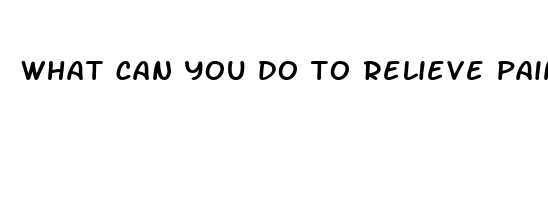 what can you do to relieve pain from gout