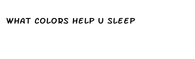 what colors help u sleep