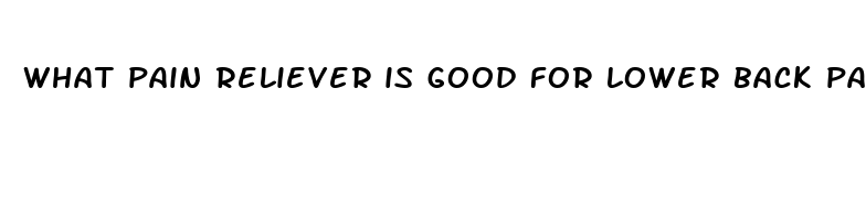 what pain reliever is good for lower back pain