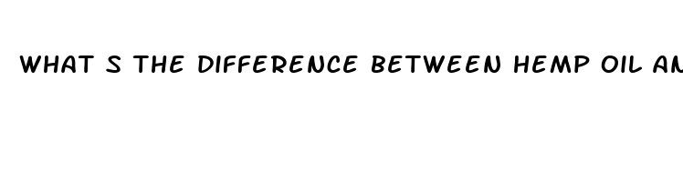 what s the difference between hemp oil and cbd