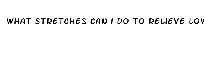 what stretches can i do to relieve lower back pain