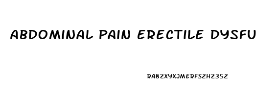 Abdominal Pain Erectile Dysfunction