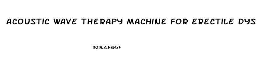 Acoustic Wave Therapy Machine For Erectile Dysfunction