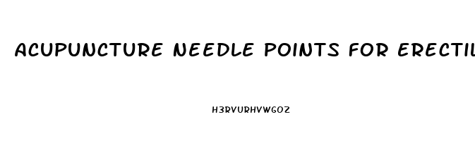 Acupuncture Needle Points For Erectile Dysfunction