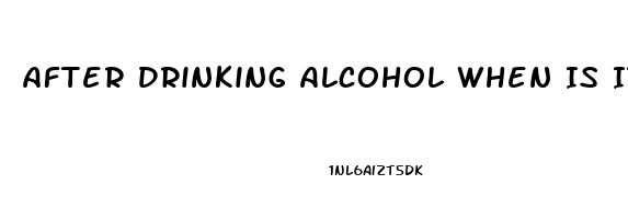 After Drinking Alcohol When Is It Safe To Take Sildenafil Citrate