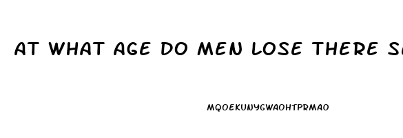 At What Age Do Men Lose There Sex Drive