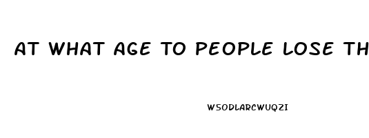 At What Age To People Lose Their Sex Drive