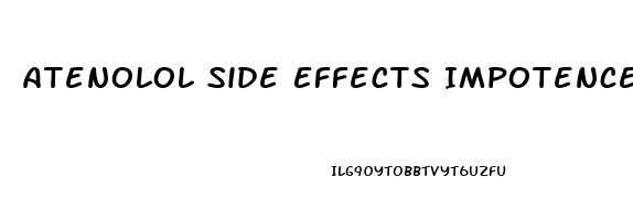 Atenolol Side Effects Impotence