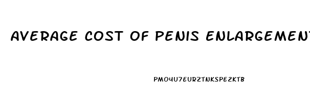 Average Cost Of Penis Enlargement