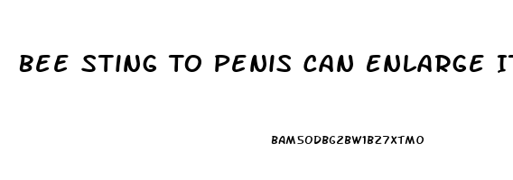 Bee Sting To Penis Can Enlarge It