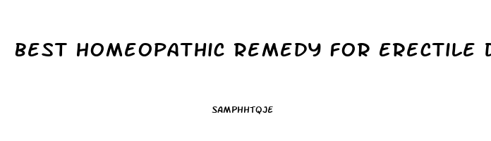 Best Homeopathic Remedy For Erectile Dysfunction