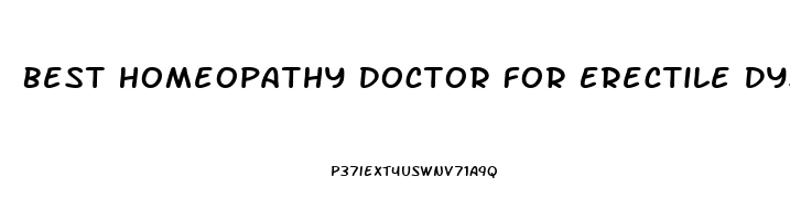 Best Homeopathy Doctor For Erectile Dysfunction In India