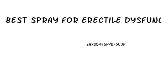 Best Spray For Erectile Dysfunction