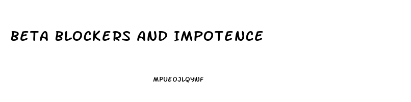 Beta Blockers And Impotence