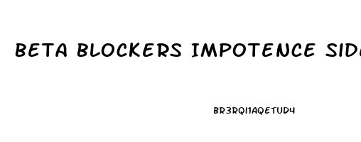 Beta Blockers Impotence Side Effects