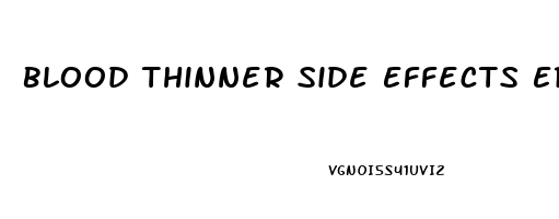 Blood Thinner Side Effects Erectile Dysfunction