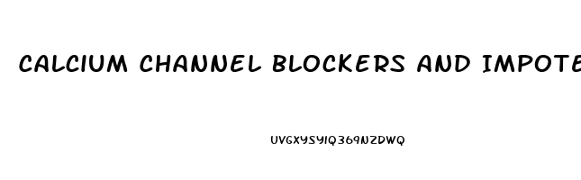 Calcium Channel Blockers And Impotence